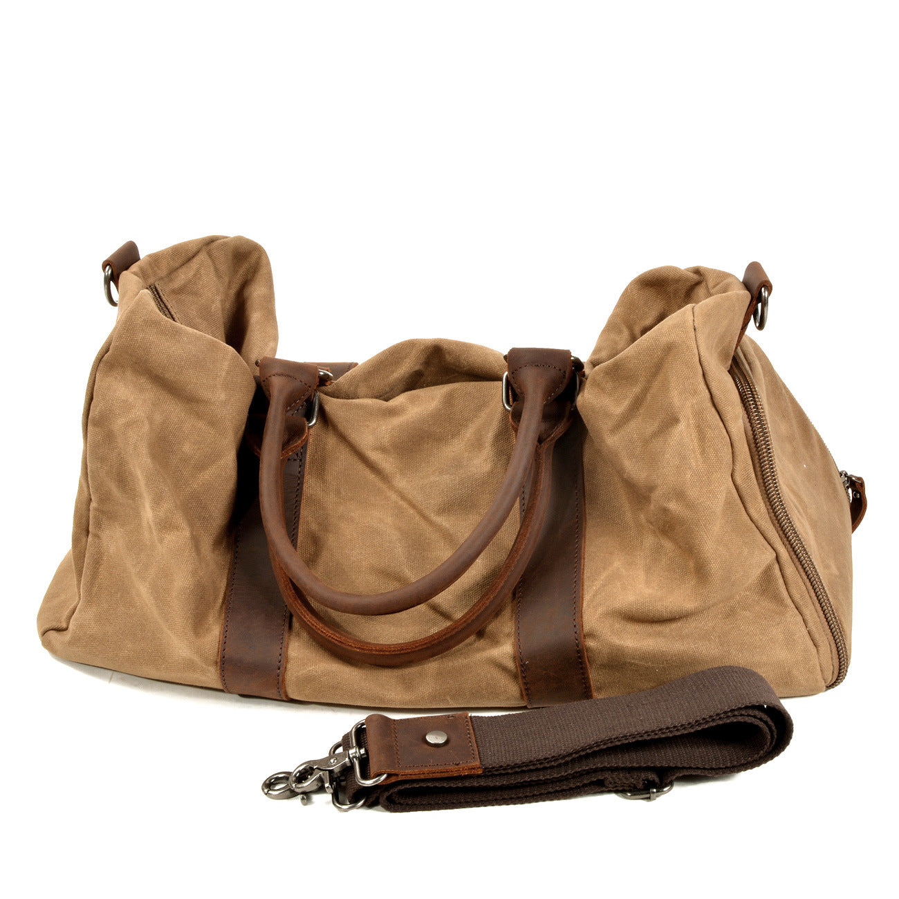 Men's One-shoulder Portable Training Dry Wet Separation Swimming Large Capacity Canvas Luggage Travel Bag